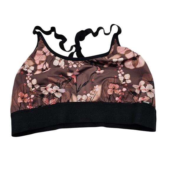 HKMX by Hunkenmoller Womens Sz L Bralette Bra Floral Pink Brown - Picture 1 of 4